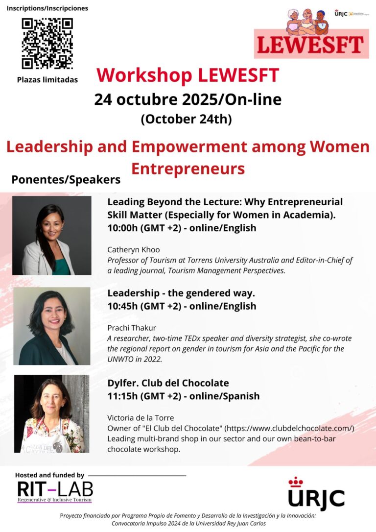 Seminario del proyecto LEWESFT: Liderazgo y Empoderamiento entre Mujeres Emprendedoras en el Turismo Gastronómico Español